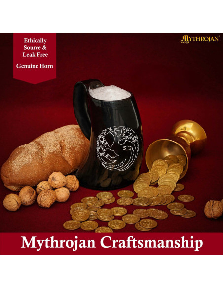 Jarra vikinga de cuerno de buey com...