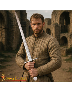 Espada Vikinga de Aço Temperado Forjada à Mão com Estojo 2