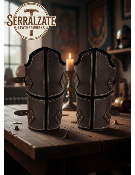 Braceletes de couro marrom genuíno...