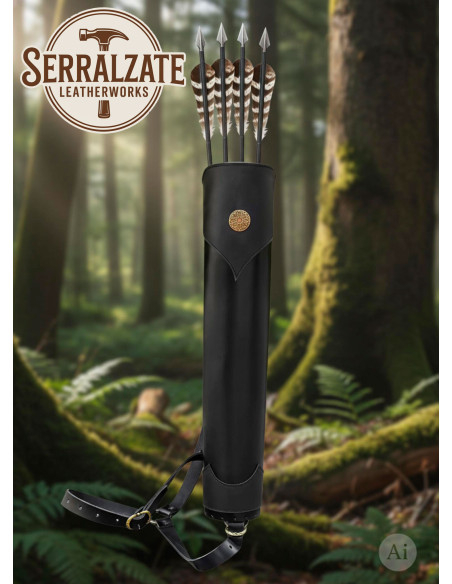 Alforje de couro genuíno preto para...