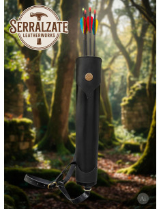 Alforje de couro genuíno preto para as costas 2