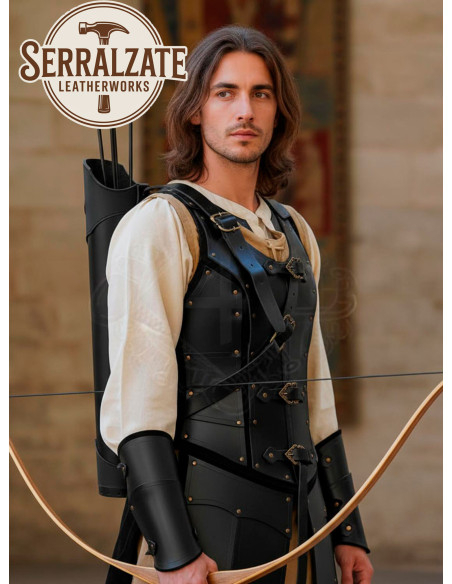 Alforje de couro genuíno preto para...