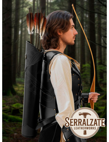 Alforje de couro genuíno preto para...