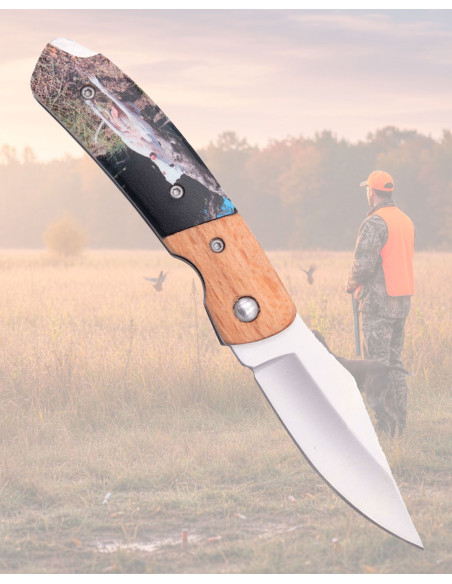 Faca Third cabo ABS com decoração de...