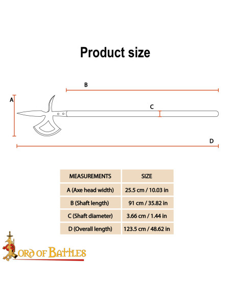Alabarda medieval do século XVI em...