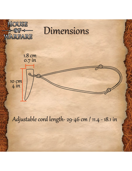 Colar de chifre de boi polido natural...