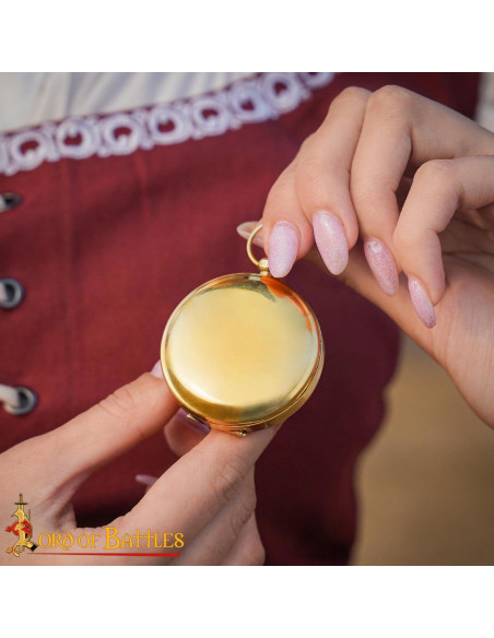 Bússola de bolso de latão medieval...