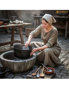 Chaveiro rede Limpeza Aço para Frigideiras de Ferro 2