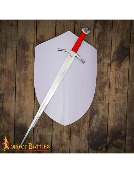 Escudo cruzado de aço personalizável...