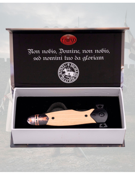 Canivete Templário preto colecionador...