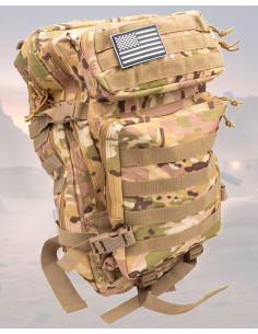 Mochila tática camuflada 35-40L com sistema MOLLE
