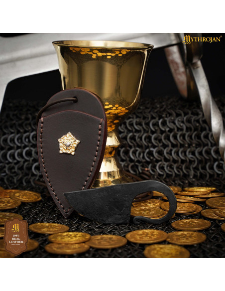 Faca Céltica Forgiada com Decoração...