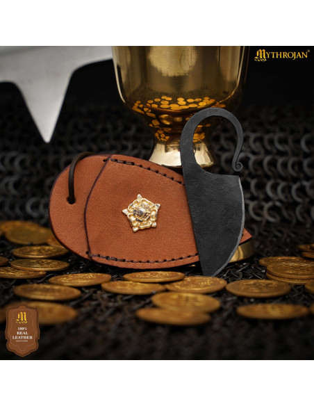 Faca de ferro forjado com capa de...