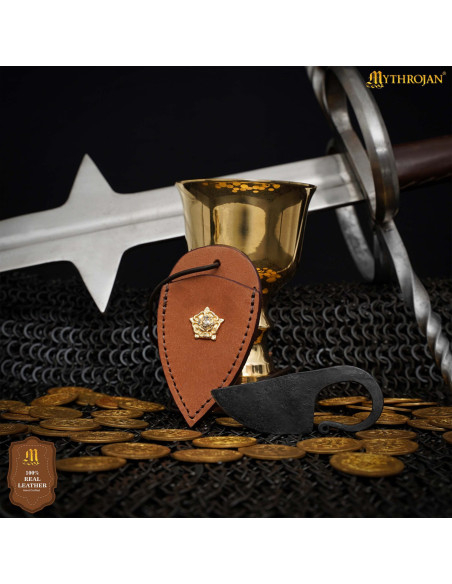 Faca de ferro forjado com capa de...