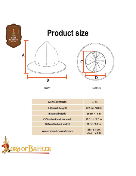 Elmo medieval Kettle Aço Polido...