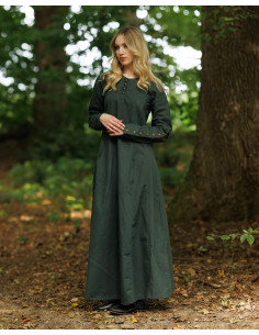 Vestido medieval modelo Jovina, cor verde 2