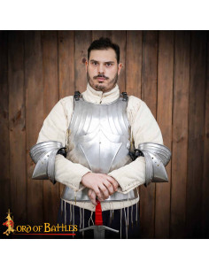 Cotovelo medieval de aço 18G estilo alemão S.XV 2