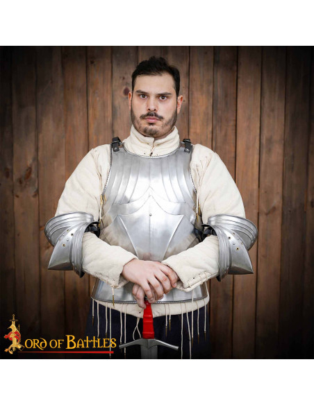 Cotovelo medieval de aço 18G estilo...