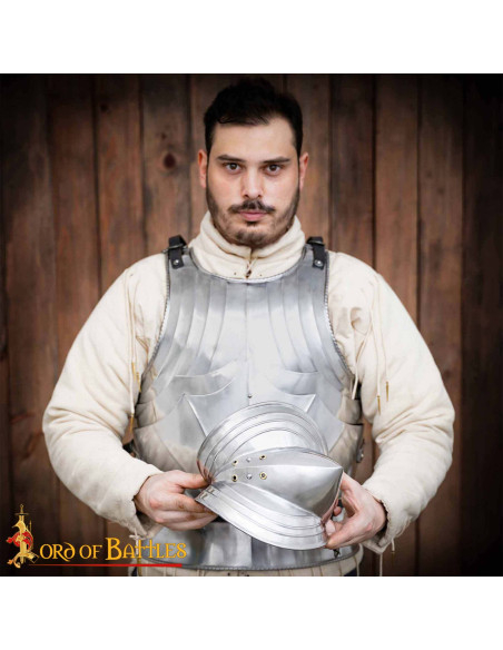 Cotovelo medieval de aço 18G estilo...
