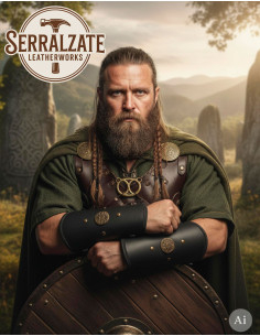 Braçadeiras de flor celta para guerreiros, pretas 2