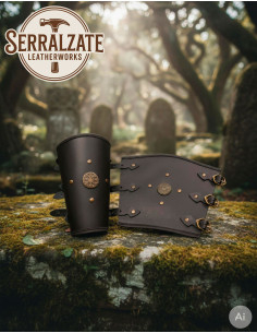 Braçadeiras de flor celta para guerreiros, pretas