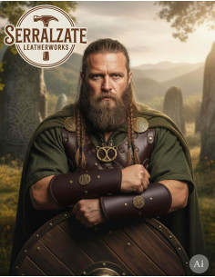 Braceletes flor celta para guerreiros, marrons 2