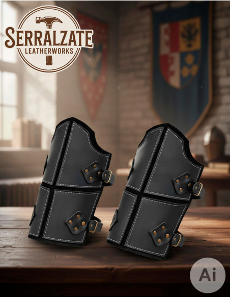 Botas de couro genuíno preto...