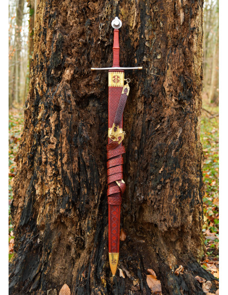 Espada Medieval de Duas Mãos Lobo...