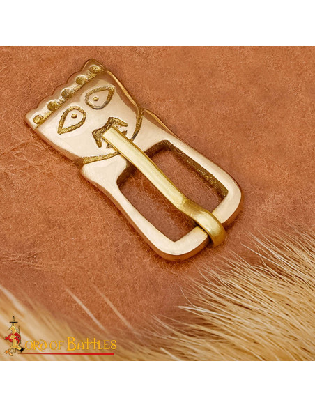 Fivela medieval de latão século XIV,...