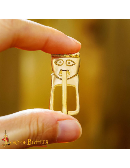 Fivela medieval de latão século XIV,...