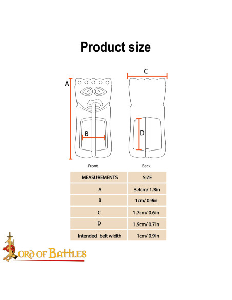 Fivela medieval de latão século XIV,...