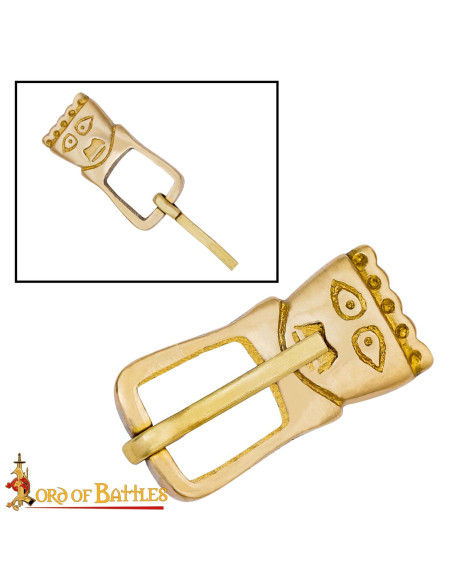 Fivela medieval de latão século XIV,...