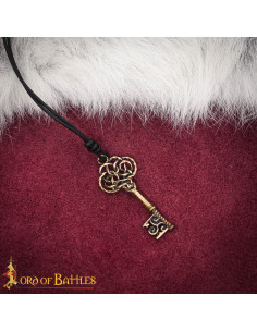 Pendente medieval em bronze fundido, forma de chave