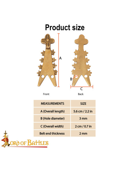 Ponta de Cinto Medieval Renacentista...