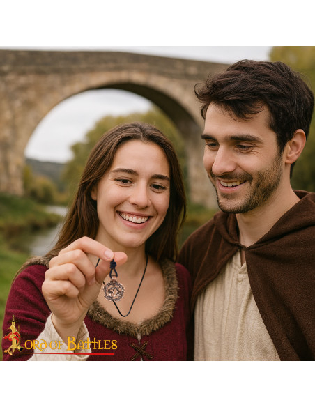 Pingente Vikingue de Bronze com...