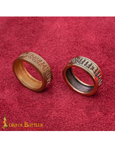 Anel medieval dos séculos XI-XII em bronze fundido,... 2