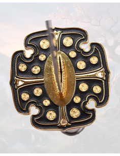 Tachi decorativo 102 cm aço acetinado bainha granada 2