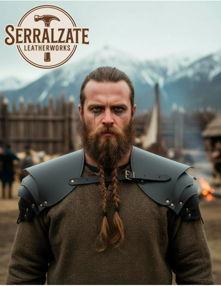 Ombreiras de guerreiro viking em...