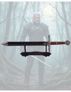 Réplicas mini espadas de Geralt The Witcher com suporte 2