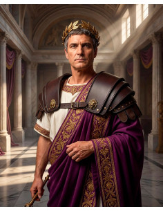 Omoplatas de legionario romano em couro, marrom escuro 2