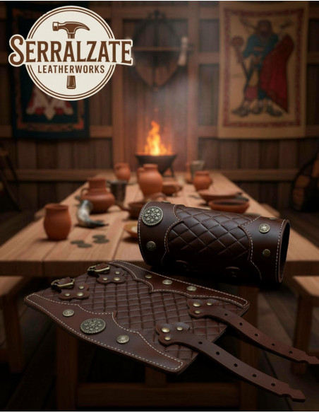 Braceletes de couro Bertrand marrons...