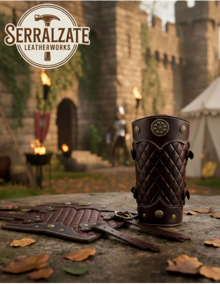 Braceletes de couro Bertrand marrons...