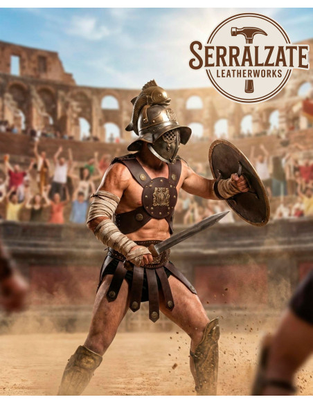 Peitoral de Gladiador em Couro...