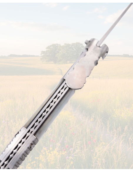 Faca de Catraca Seda Pérola Aço 440...