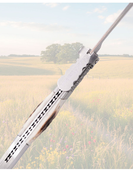 Faca Damasco Third Cervo, chifre...