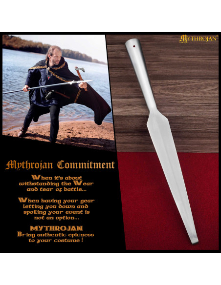 Punta de lanza vikinga en acero,...