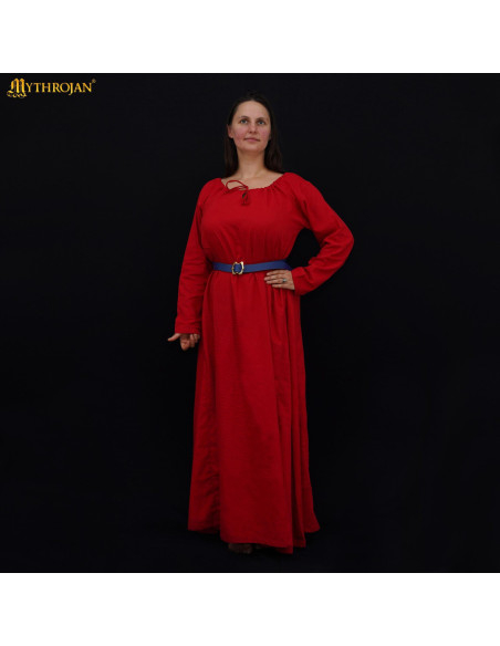Vestido medieval longo em algodão...
