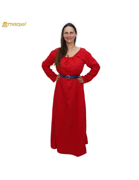Vestido medieval longo em algodão...