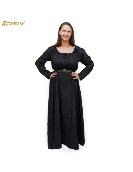 Vestido medieval longo em algodão...