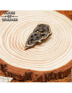 Ponta de cinto vikinga em latão antigo